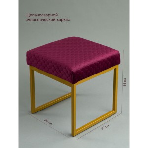 Банкетка Марсей 40-44 (бордовый/золото)