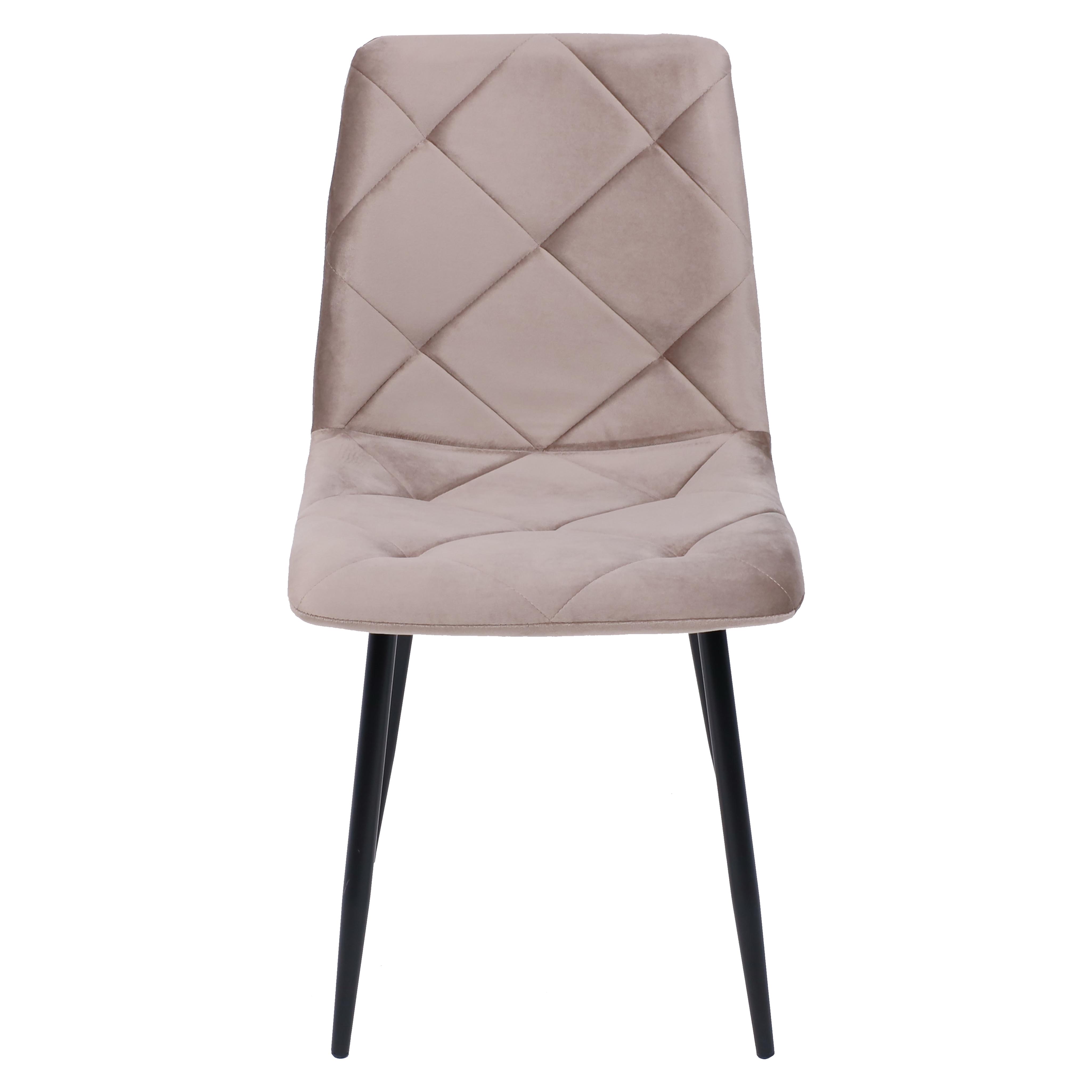 Стул GILL, бежевый велюр/черный