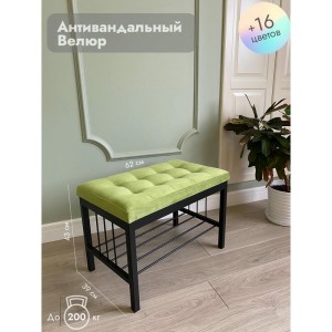 Банкетка Сканди-60 (салатовый/черный)