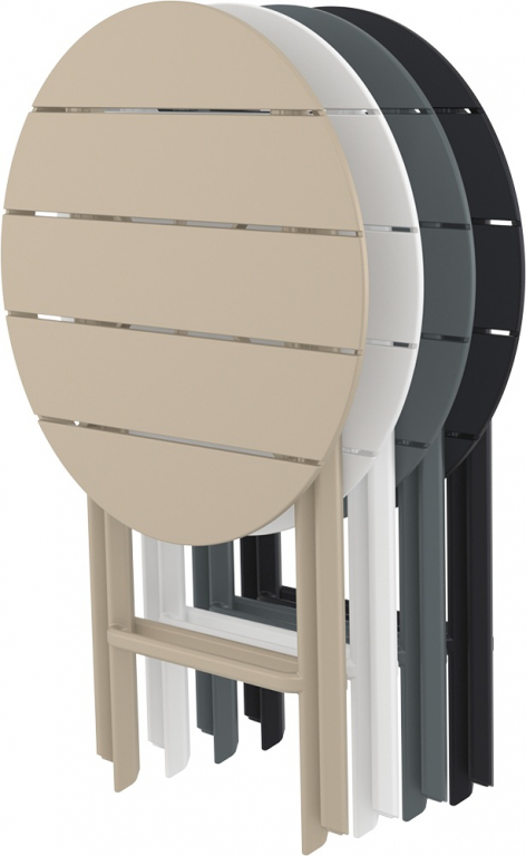 Стол пластиковый складной Helen Folding Table Ø60 черный