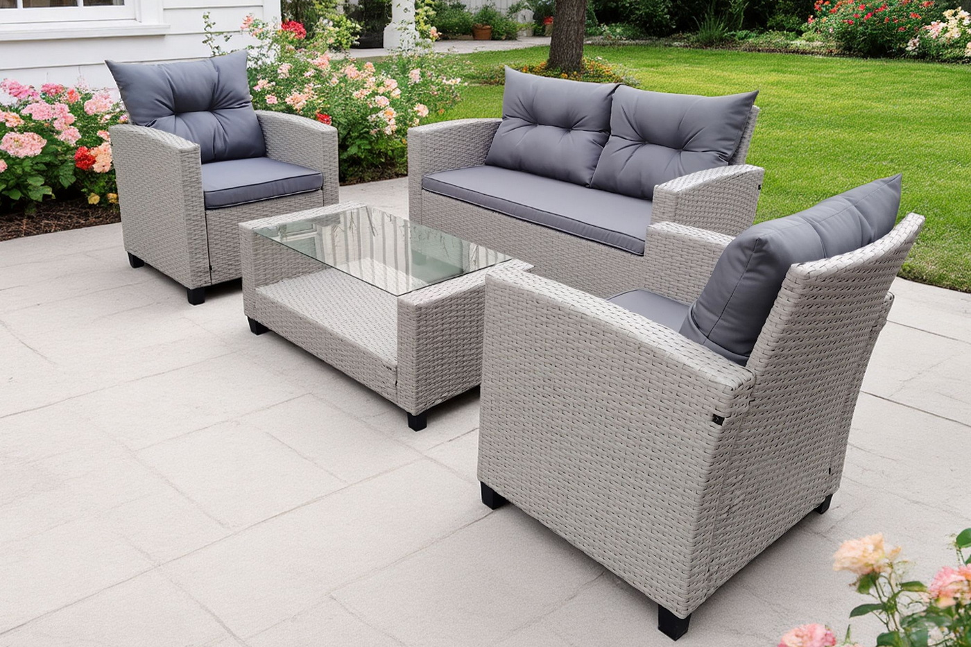 "Филадельфия" лаунж-зона из искусственного ротанга