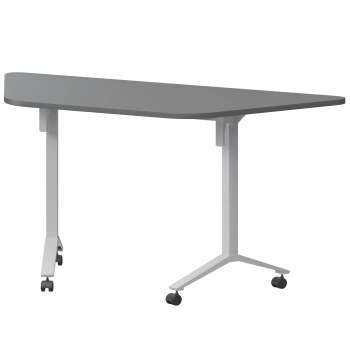Стол мобильный складной трапециевидный Моби МБ25-127.58Т Графит/Белый