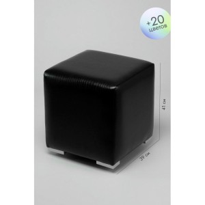 Пуфик Скай Кожа (черный крокодил)