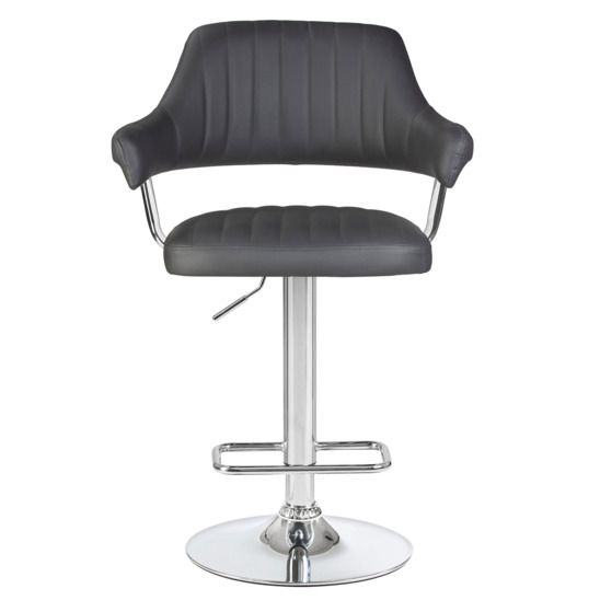 Барный стул КРАКОВ, экокожа серая