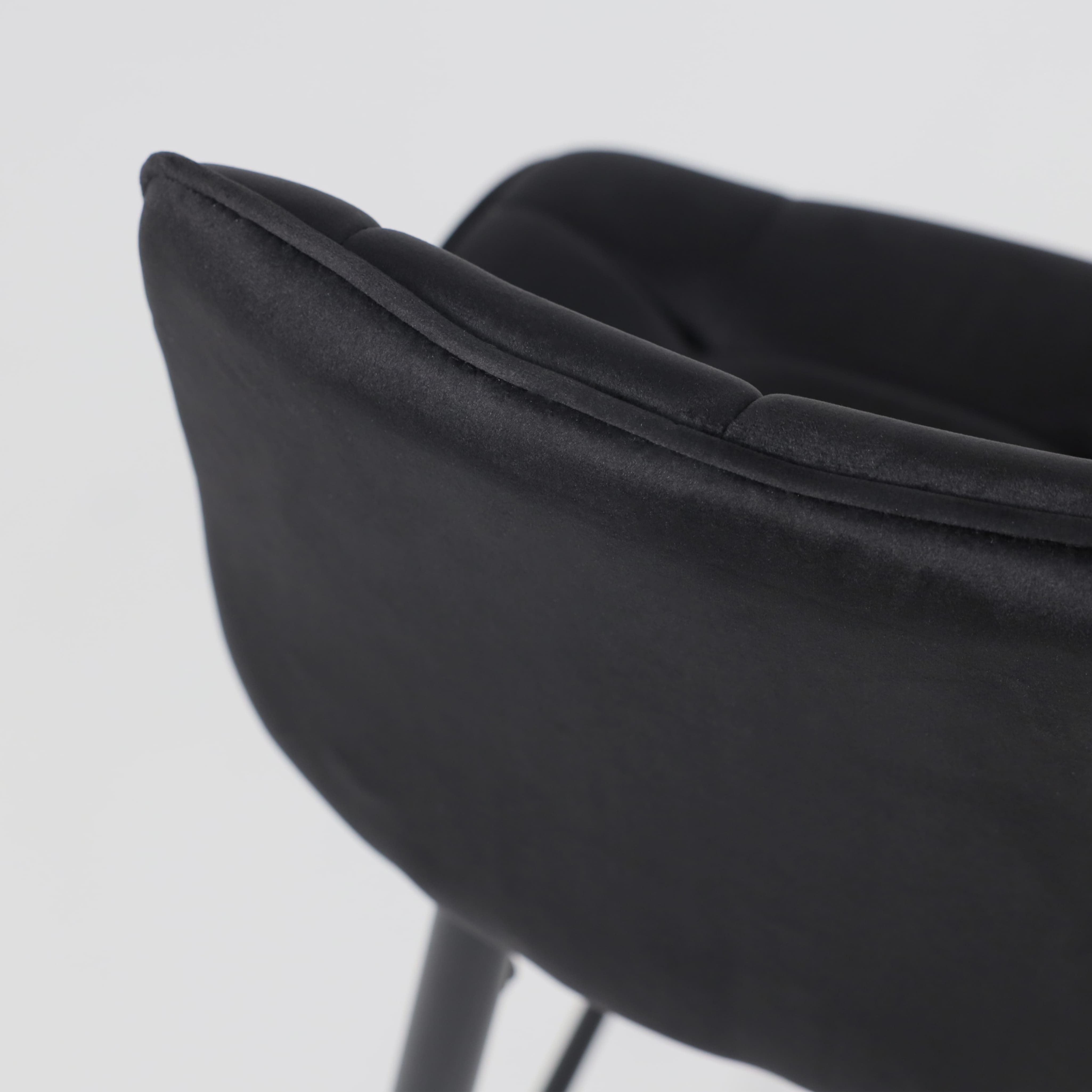 Стул полубарный Linx, черный, велюр