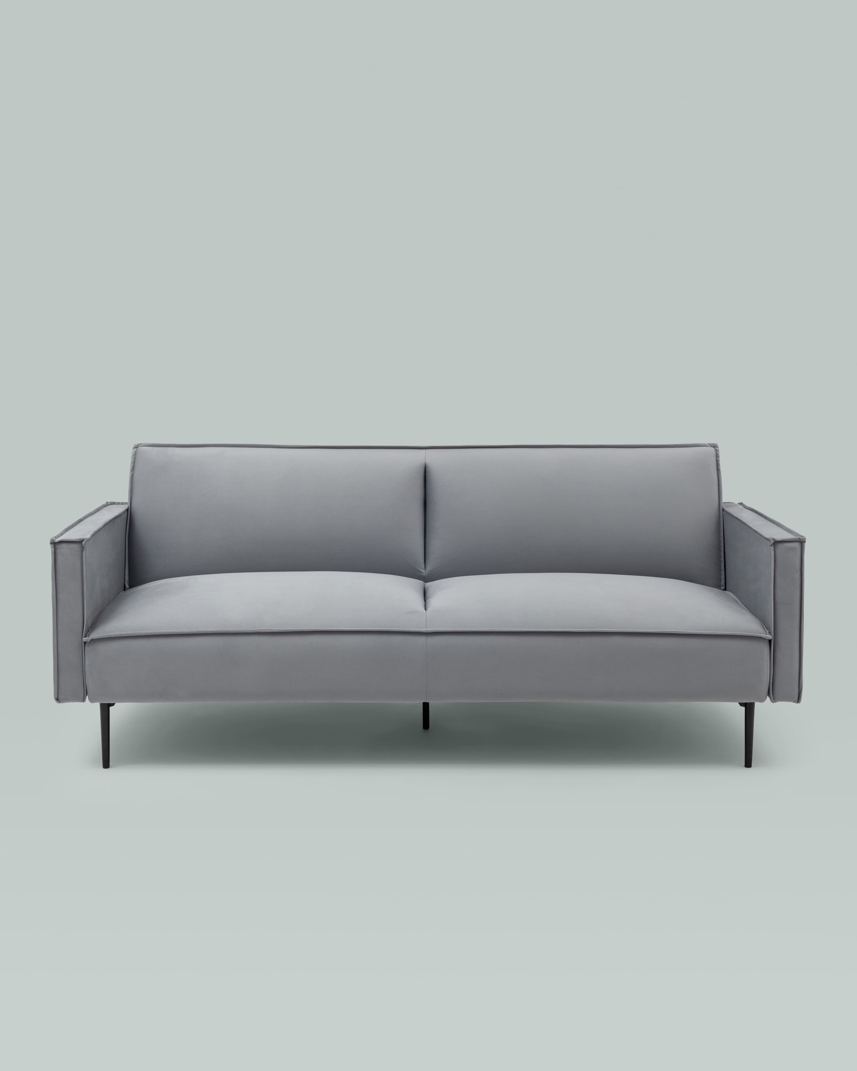 Диван прямой Кассель велюр серый