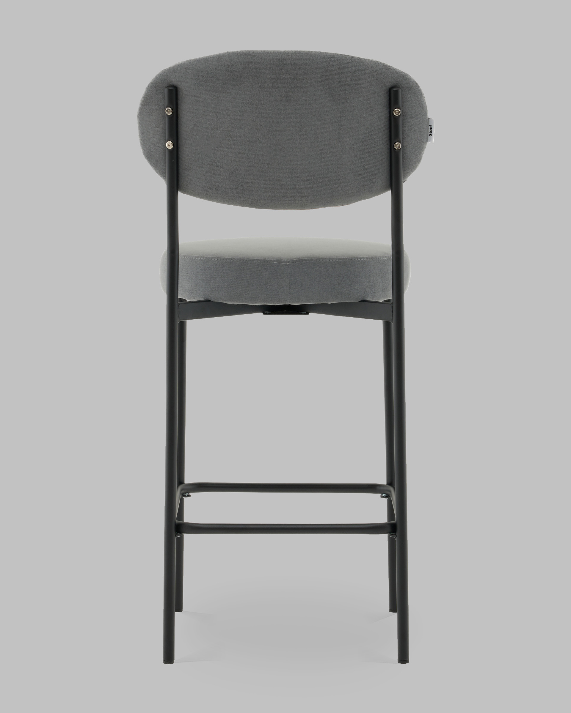 Стул Полубарный Бриф DD велюр серый