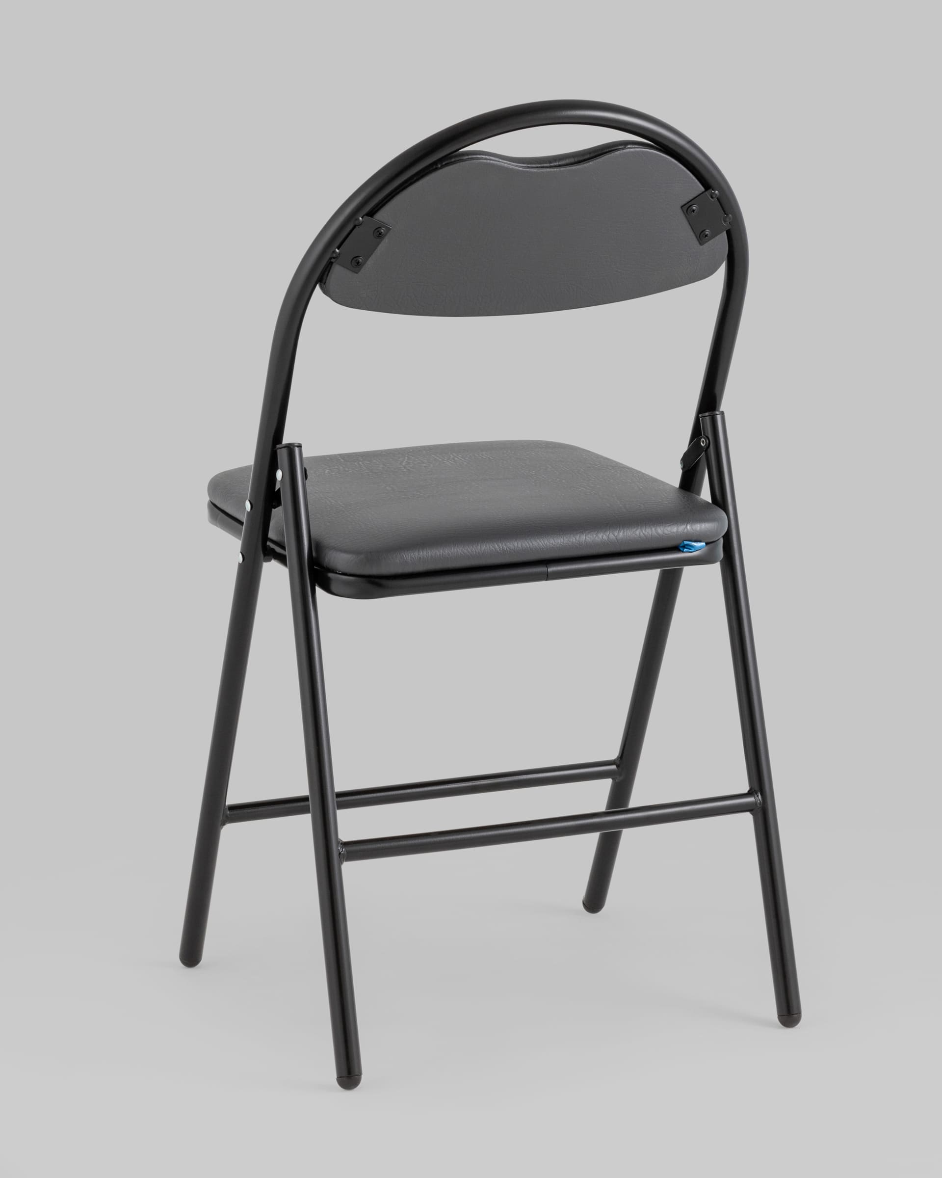 Стул складной Hagen экокожа серый каркас черный