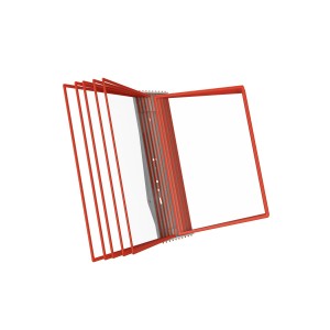 АККОРД-01.А4Gr.Rd Демосистема настенная серая 10 красных панелей А4