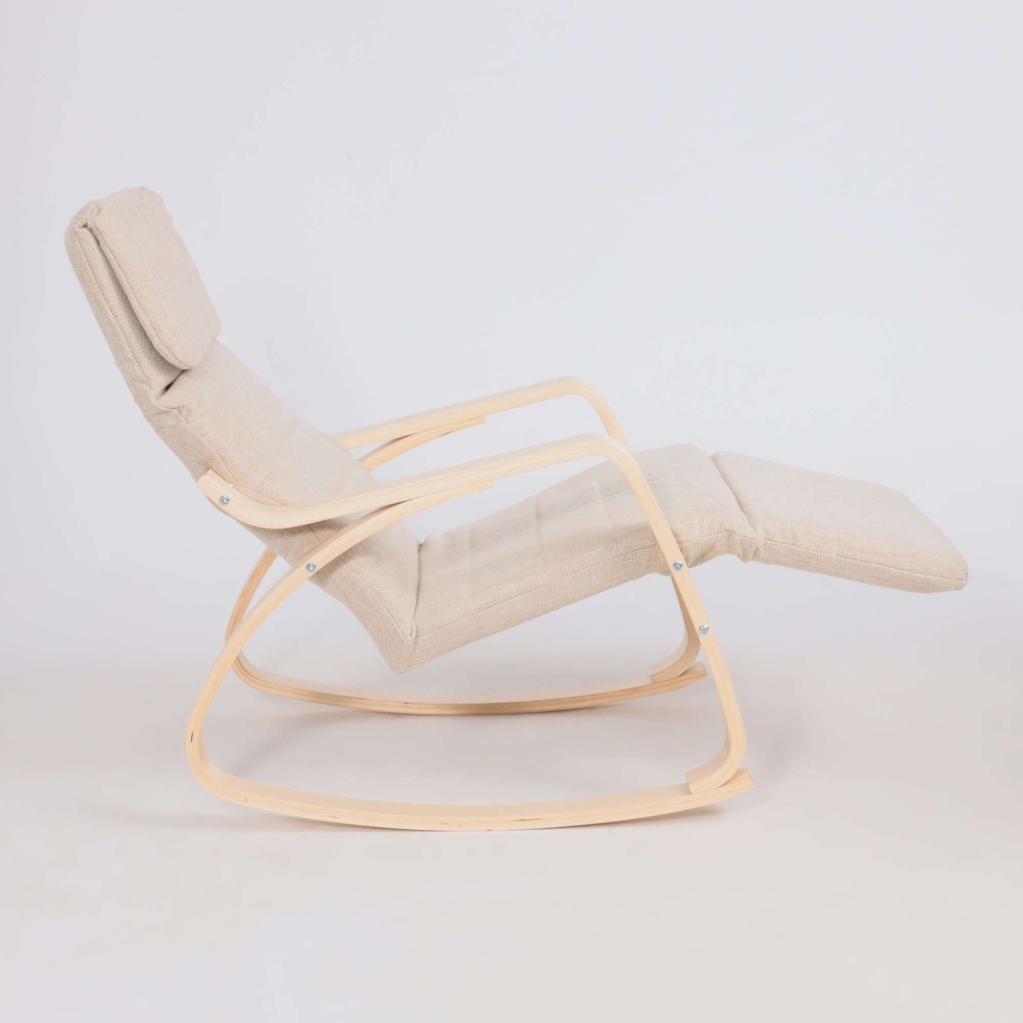 Кресло-качалка Smart, бежевый, ткань