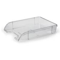 Лоток горизонтальный для бумаг BRAUBERG "Office style", 320х245х65 мм, прозрачный, 237288