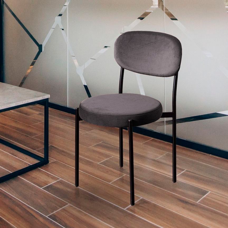 Стул Мейсон, бархат серый 27