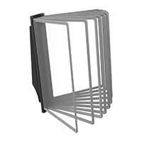 АККОРД-01.А4Bk.Gr Демосистема настенная черная 10 серых панелей А4