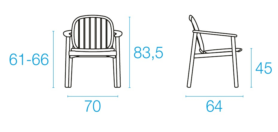 Кресло деревянное Twins 