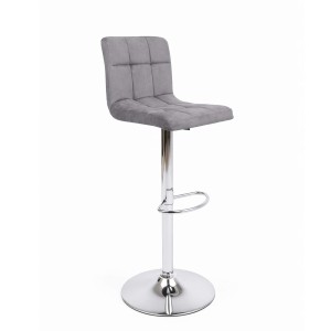 Стул барный Logos, темно-серый, велюр