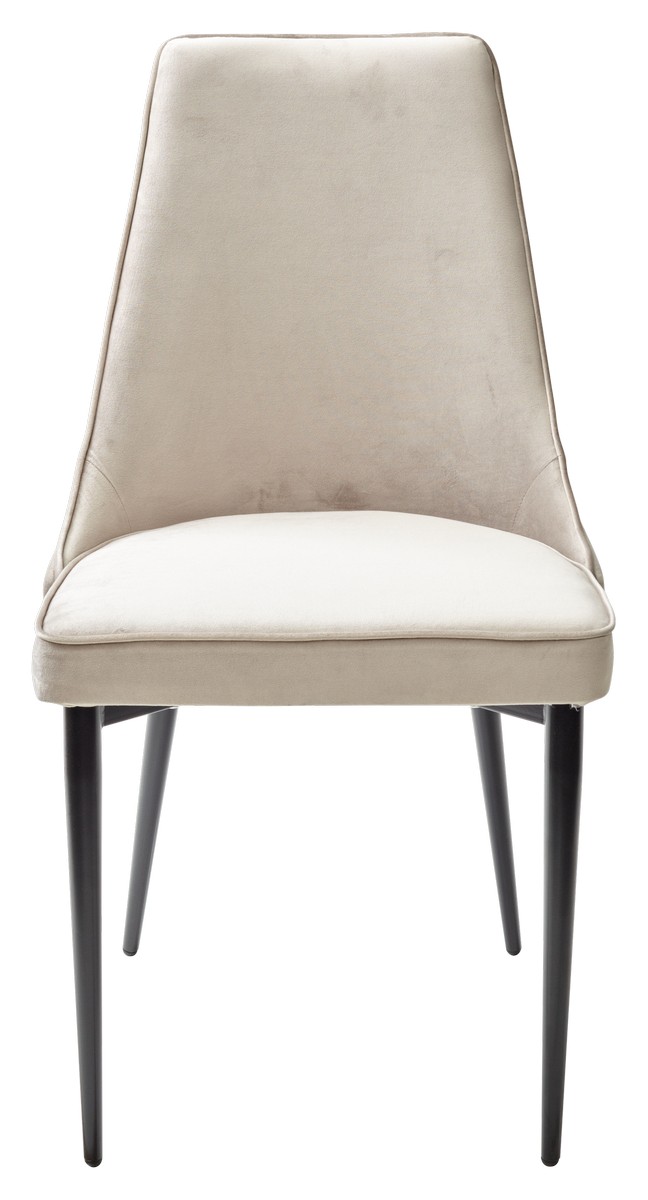 Стул НЕПАЛ (NEPAL-P) ЛАТТЕ #25, велюр/ черный каркас