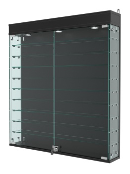 Витрина "АТРИУМ" настенная №4А-2, Черный