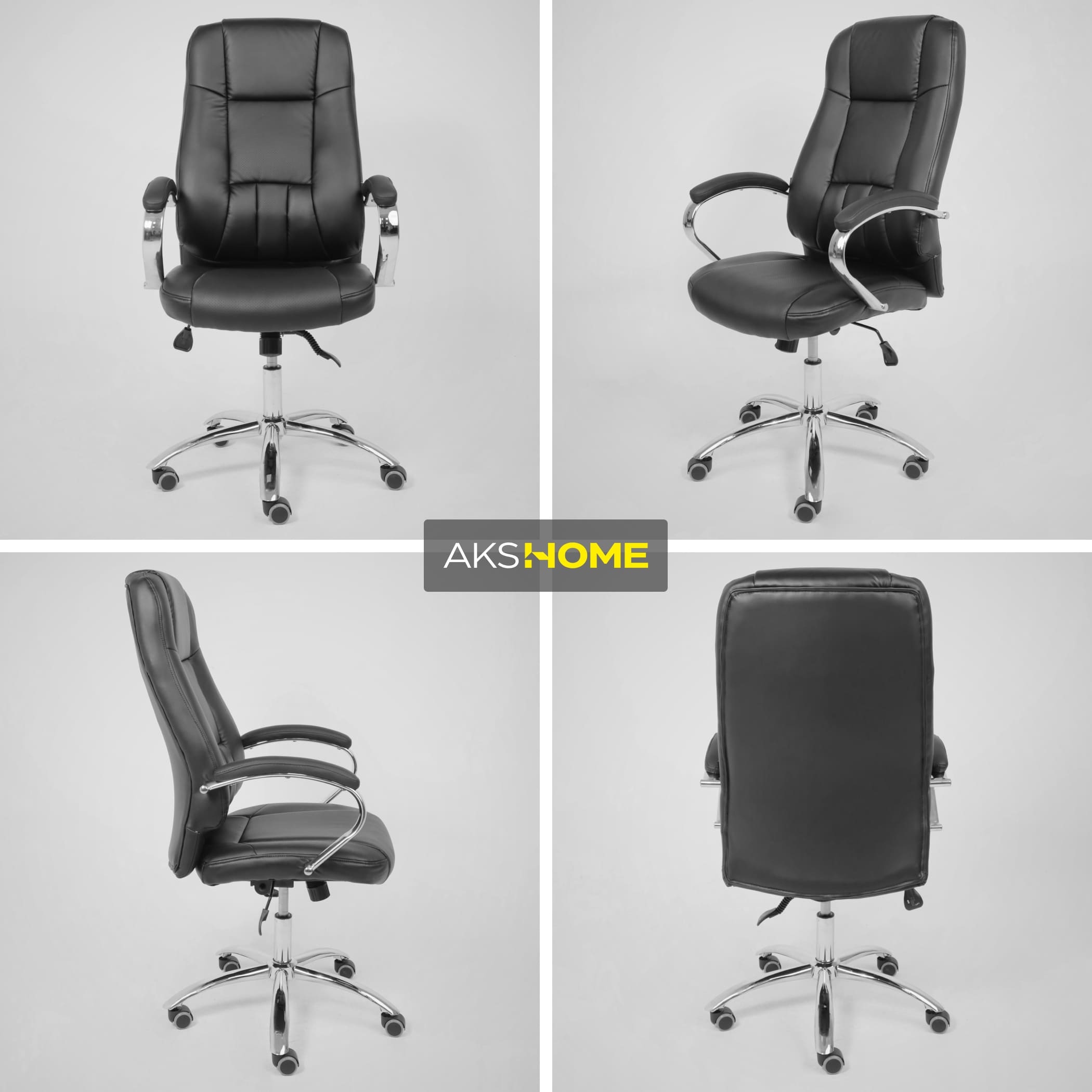 Кресло поворотное KING A, ECO, черный