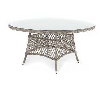 "Эспрессо" плетеный круглый стол, диаметр 80 см, цвет бежевыйцвет Бежевый