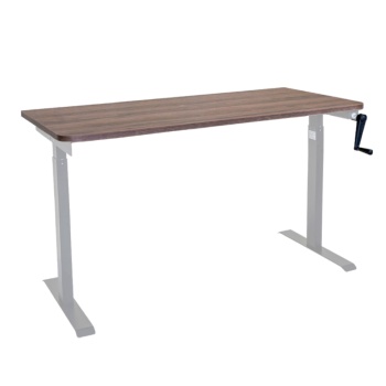 Стол с регулировкой высоты механический LuxAlto LA-T33-M1 серый/дуб коричневый ЛДСП 160*70*2.5