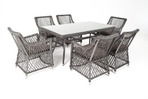 "Латте" обеденная группа плетеная