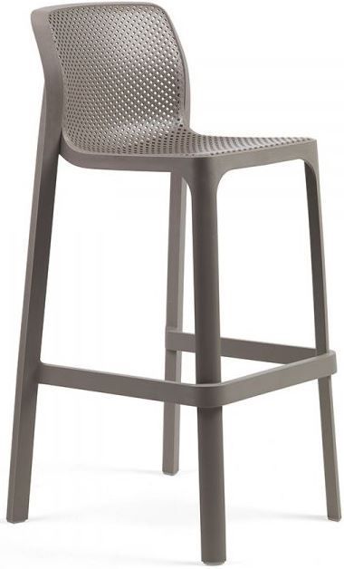 Стул пластиковый барный Net Stool тортора