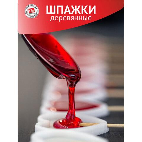 Шампуры деревянные 200 мм, КОМПЛЕКТ 100 шт., береза, GRIFON, 400-101