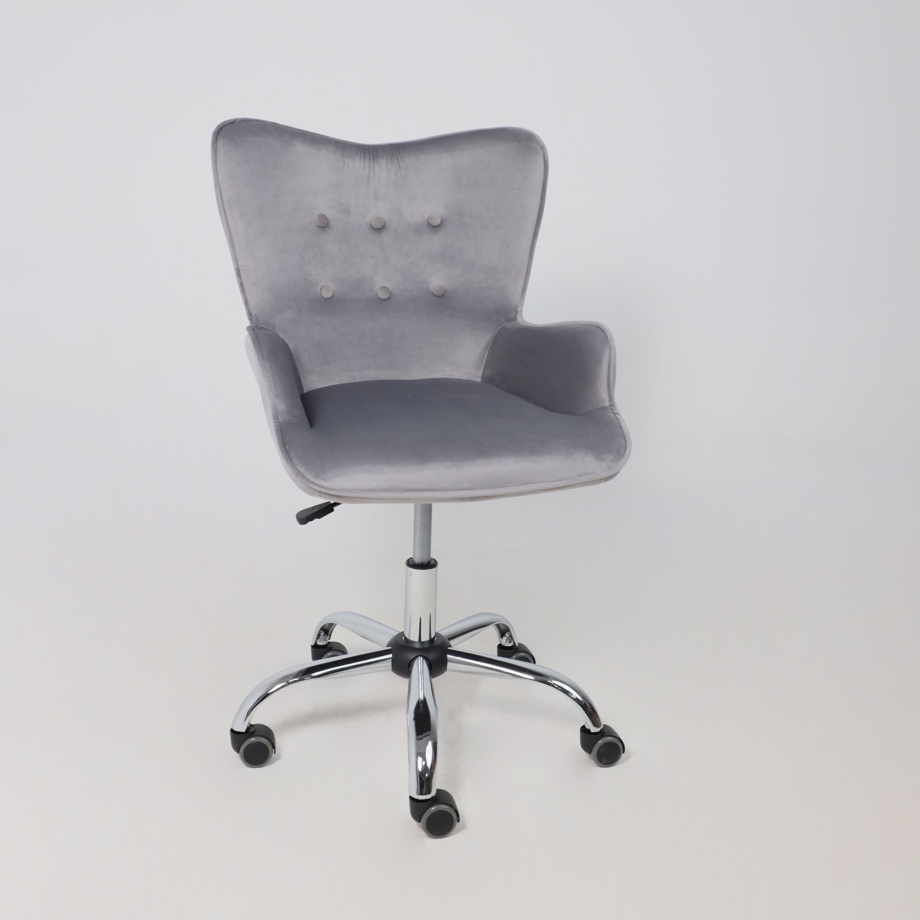 Кресло поворотное Bella, серый, велюр