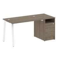 Рабочая станция Metal System Style на металлокаркасе с опорной тумбой БА.РС-СТП-1.2