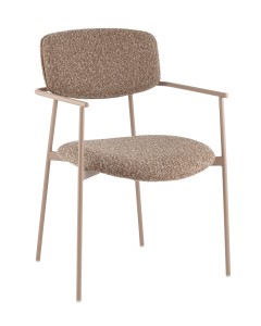 Стул Doe коричневый бежевые ножки