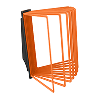 АККОРД-01.А4Bk.Or Демосистема настенная черная 10 оранжевых панелей А4