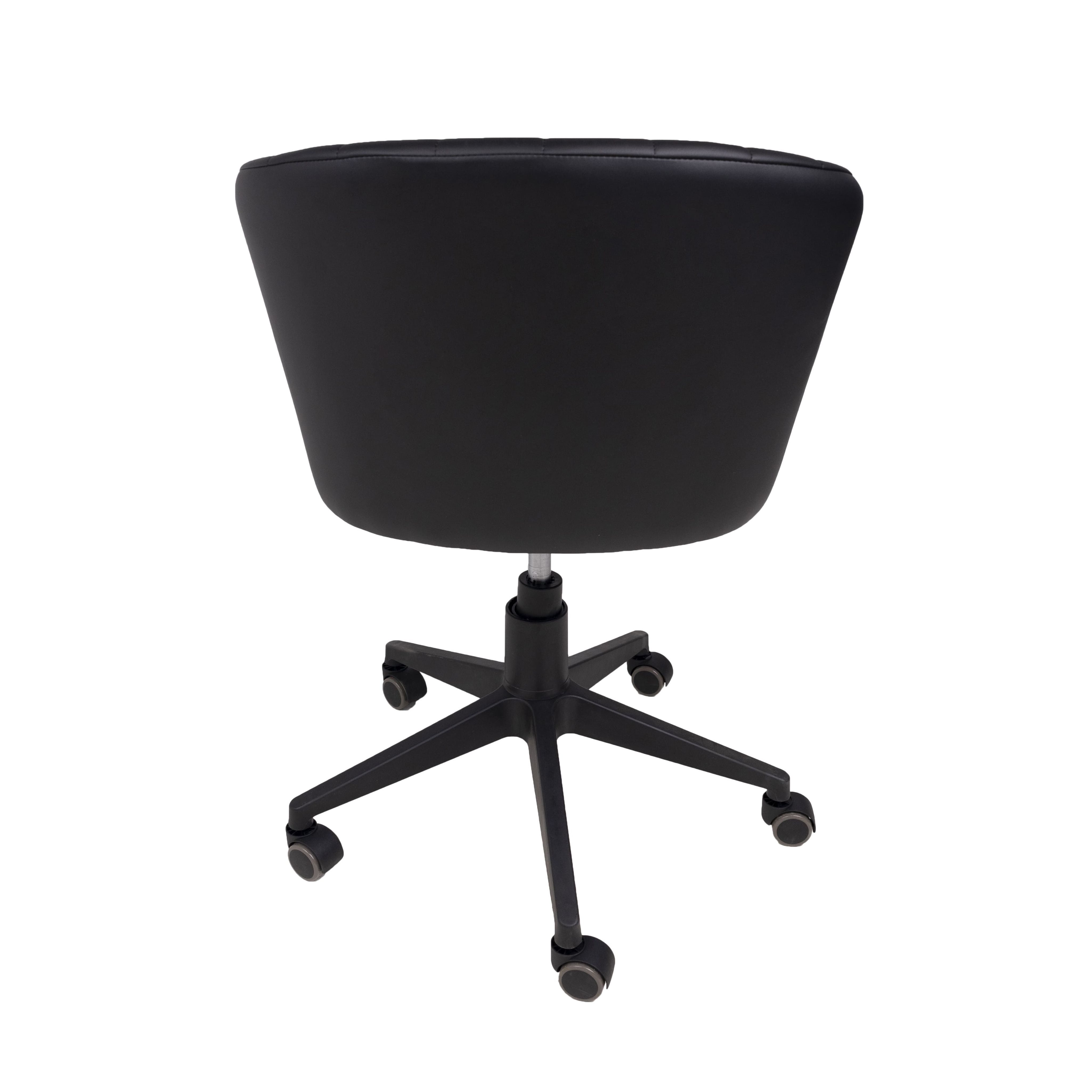 Кресло поворотное AV 307, черный, экокожа