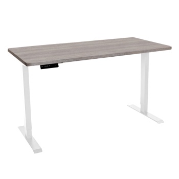 Стол с регулировкой высоты электрический LuxAlto LA-T33-2AR2 белый/дуб бежево-серый 140*80*2.5