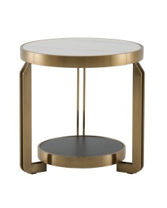 Журнальный столик Калисто 55*55 см светлая и темная керамика