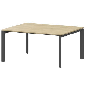 Стол переговорный на металлокаркасе Аргентум-МП НТМП.П.140.11 Баттл Рок/Белый