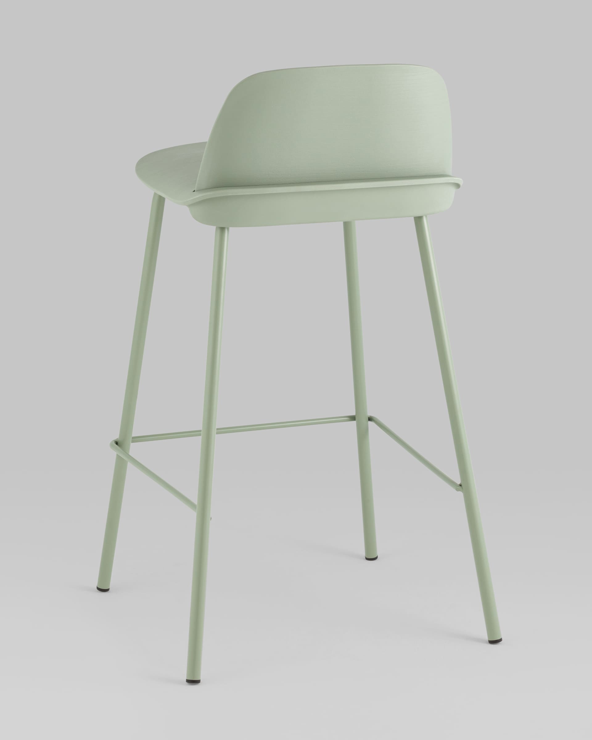 Стул полубарный Mist серо-зеленый