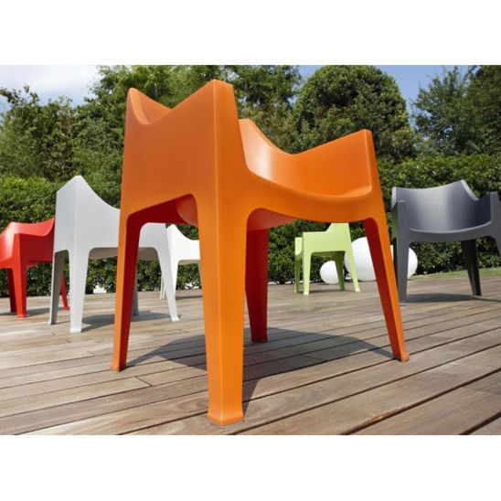 Кресло пластиковое Coccolona, антрацит