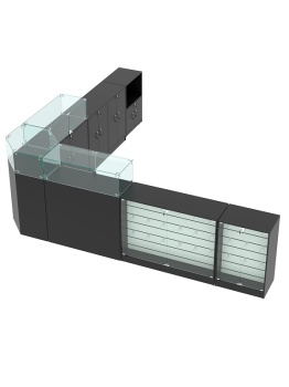 Комплект прилавков "ВАЛЕНТИНО" №11, Черный