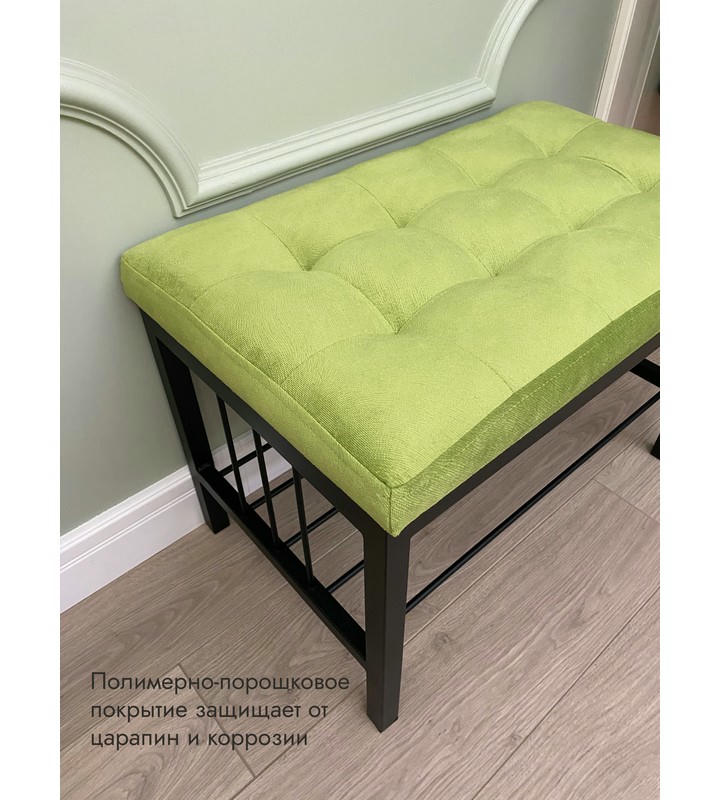Банкетка Сканди-60 (салатовый/черный)