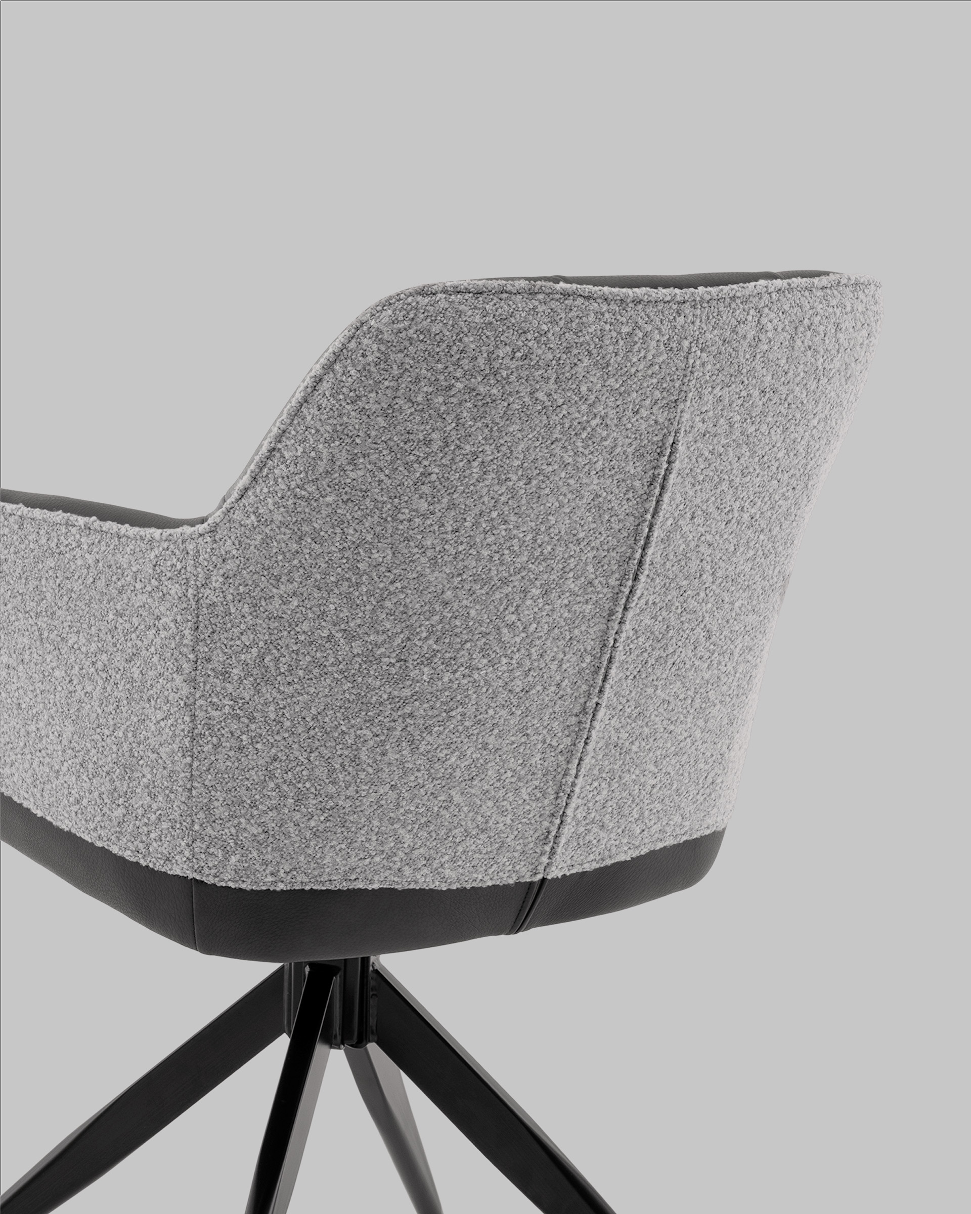 Стул обеденный Naya серый экокожа букле