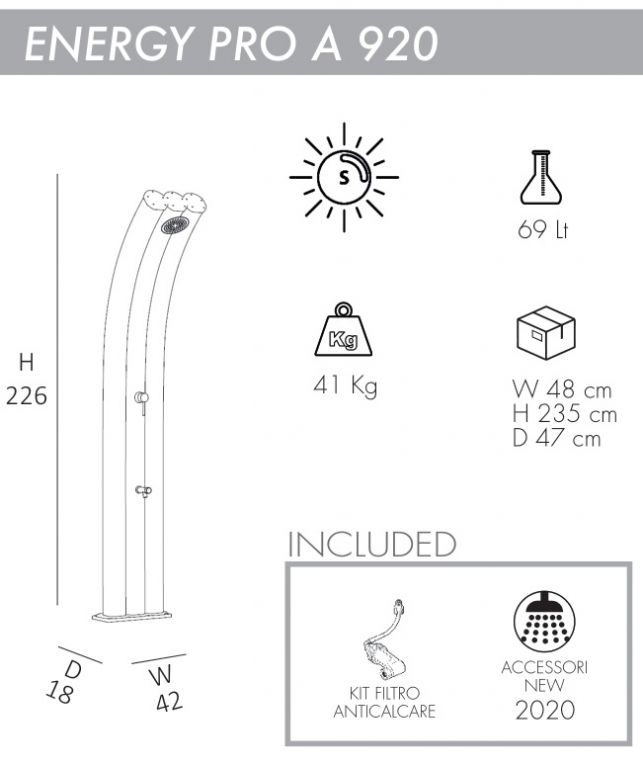 Душ солнечный Energy Pro A 920 антрацит