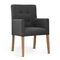 Стул Hermes, темно-серый, ножки дуб, O96