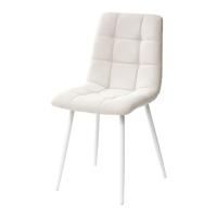 Стул CHILLI бежевый, ткань, белый каркас