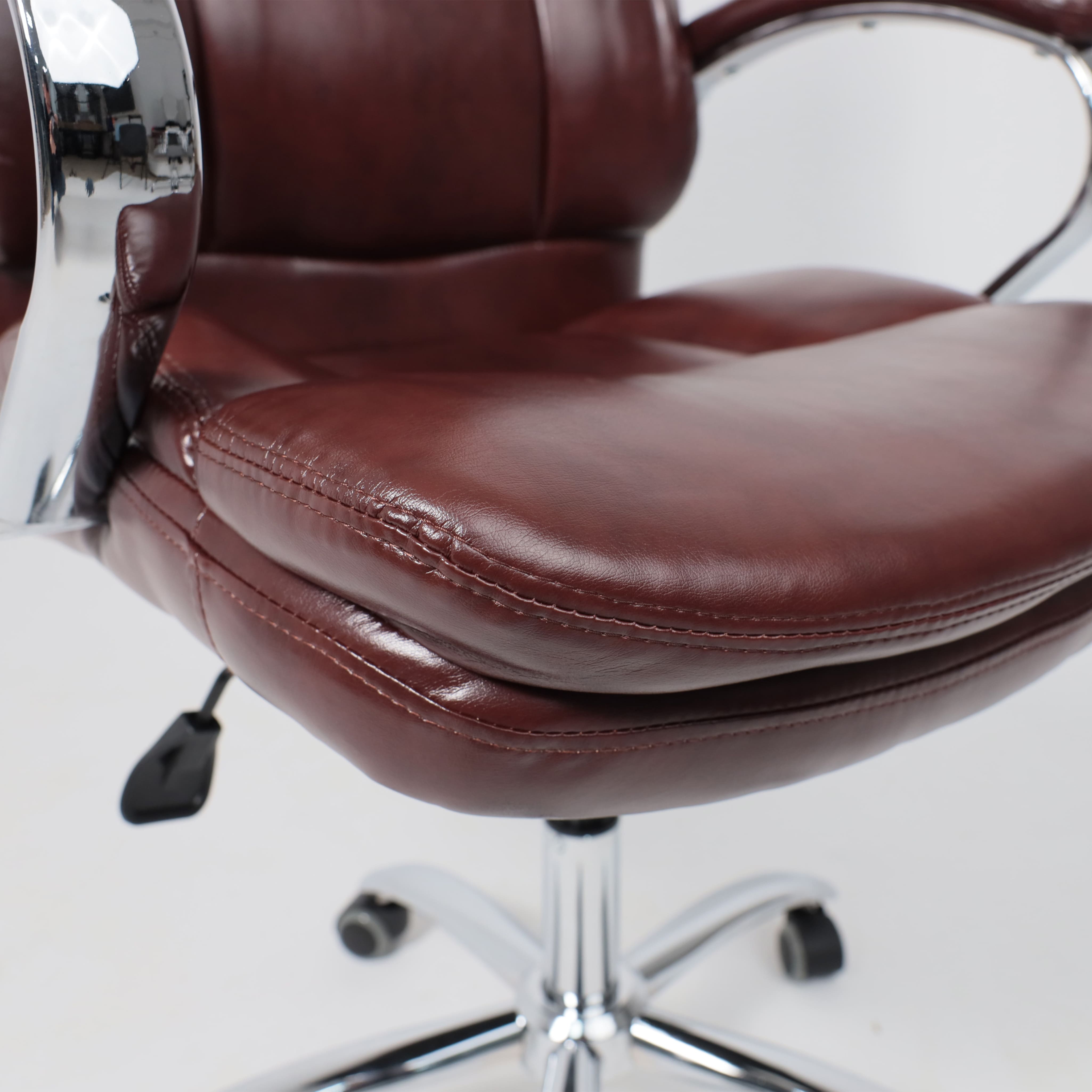 Кресло поворотное Leonardo, коричневый бриллиант, экокожа