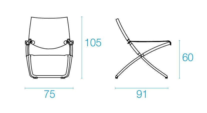 Кресло-шезлонг металлическое Snooze зеленый, мятный