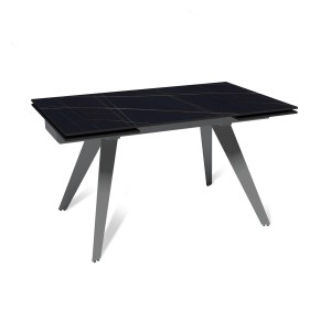 Стол раскладной Рейн (140+40+40), керамика матовая Blackgold