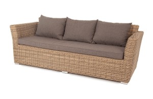 "Капучино" диван из искусственного ротанга трехместный