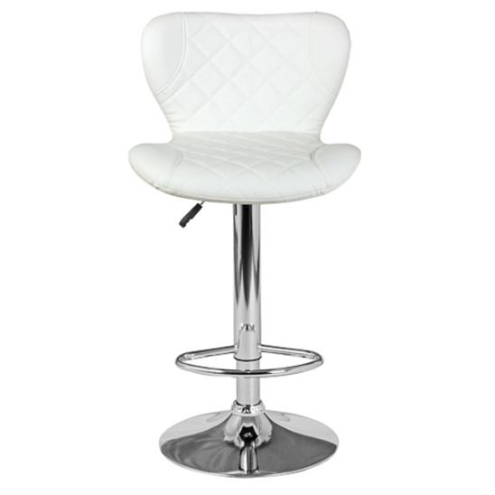 Стул барный Кадиллак белый, экокожа