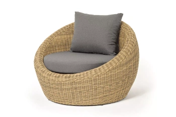 "Барселона" кресло из искусственного ротанга, цвет соломенныйцвет соломенный