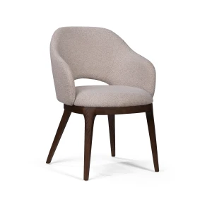 Стул Атрио, массив, ткань белый